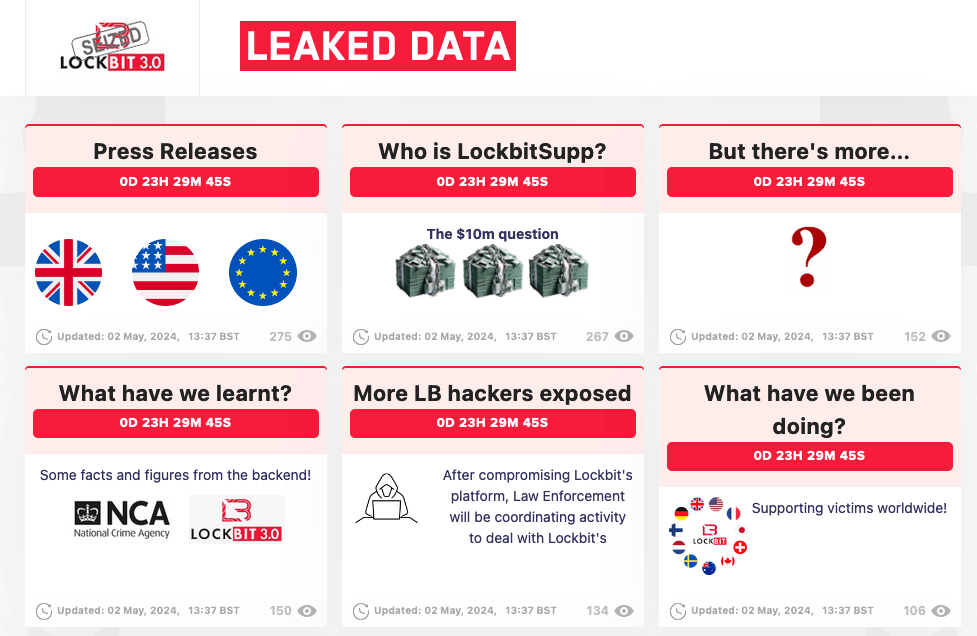 La policía resucita el sitio de LockBit y troll a la pandilla de ransomware